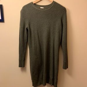 Green sweater dress